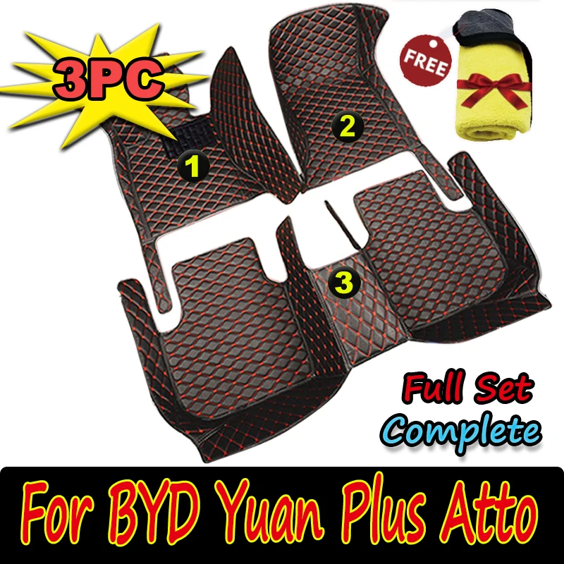 

RHD Carpets For BYD Yuan Plus Atto 3 2021 2022 2023 Car Floor Mats Auto Interior Accessories Automobiles Custom Parts Waterproof