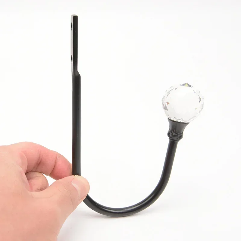 New Household Fashion Curtain Hold Back Metal Tie Tassel Arm Hook Loop Holder U Shaped Window Wall Decoration Hanger Accessories