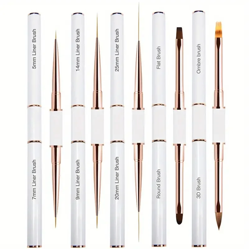 5pcs Double-Ended Professional Nail Art Brush Set