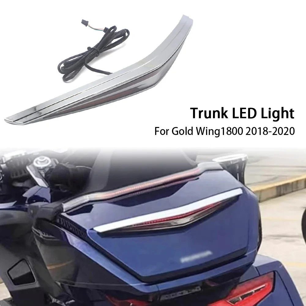 

Gold Wing NEW Motorcycle ABS Trunk Spoiler LED Red Rear Brake Light Turn Signal For Honda Goldwing 1800 GL1800 2018 2019 2020