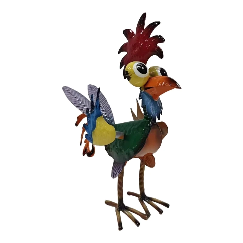 

Versatile Yard Accent Colorful Iron Chicken Figurine for Indoor and Outdoor Use Drop Shipping