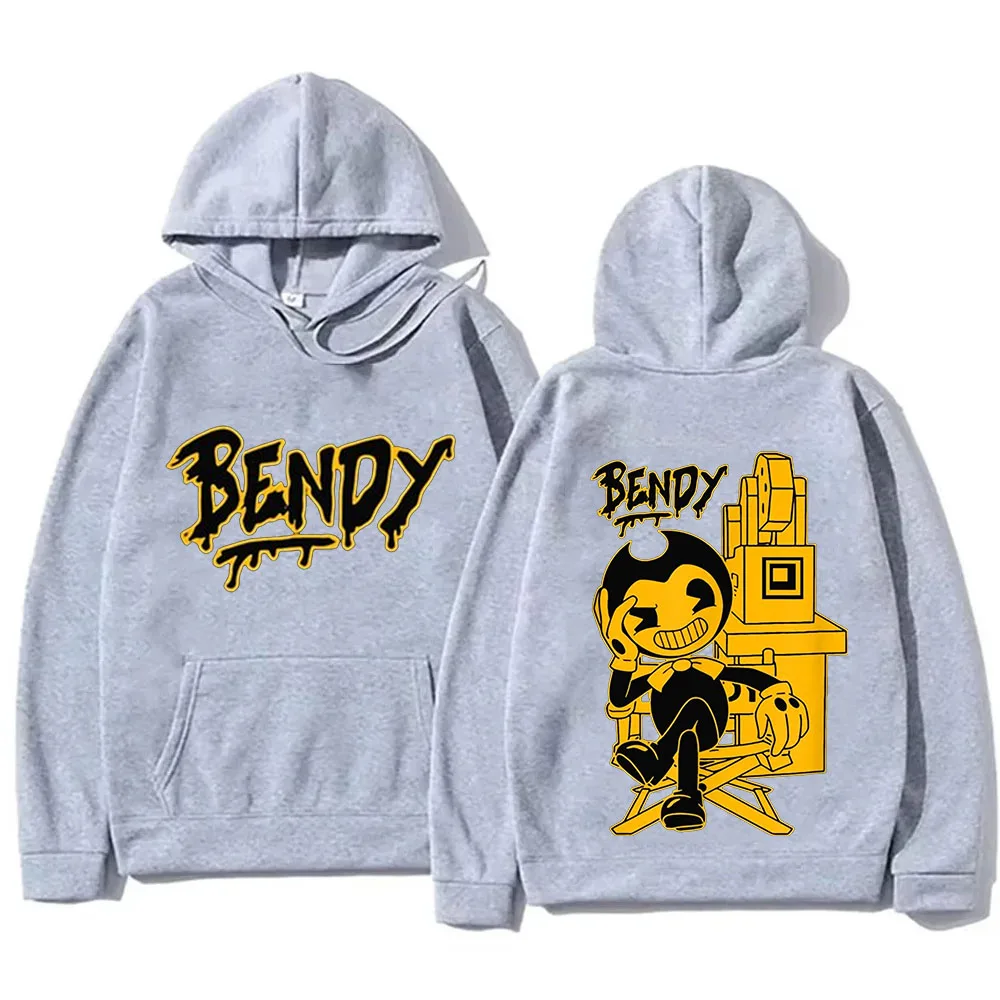 Game Bendy and The Ink Machine Hoodie Graphic Hoody Men Y2K Long Sleeve Streetwear Fashion Women Casual Clothing Loose Pullovers