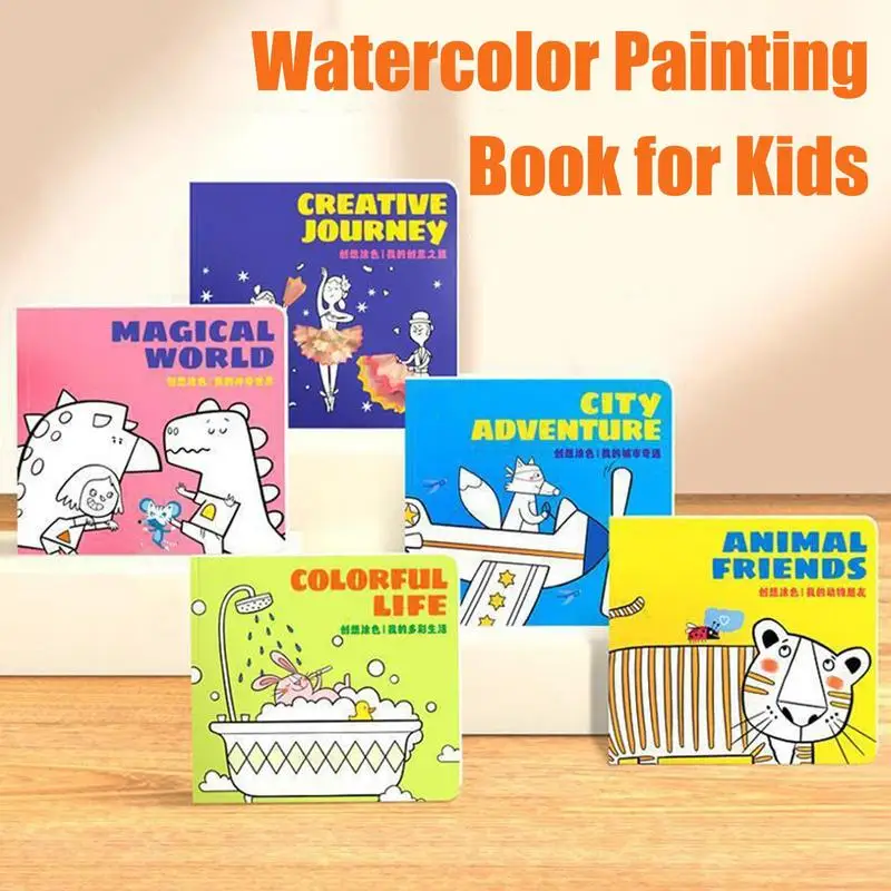 

2023 New Pocket Watercolor Sketch Book Travel Pocket Watercolor Painting Book Magic Watercolor Book For Kids Christmas Gifts
