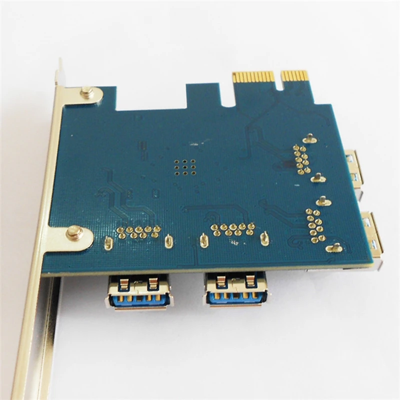 PCIE Riser Card 1 To 4 1X To 16X USB3.0 Slot Expansion Card Multiplier Hub Adapter For Bitcoin Mining Miner BTC Devices