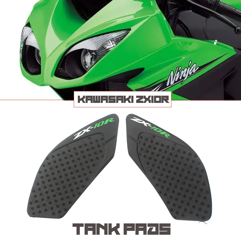 For Kawasaki ZX-10R 2008 2009 2010 ZX10R ZX 10R 08-10 Motorcycle Sticker Anti slip Fuel Tank Pad 3M Side Gas Knee Grip new 81790 2e010 tail gate glass grip for hyundai tucson 2004 2010 for kia sportage 2004 2010