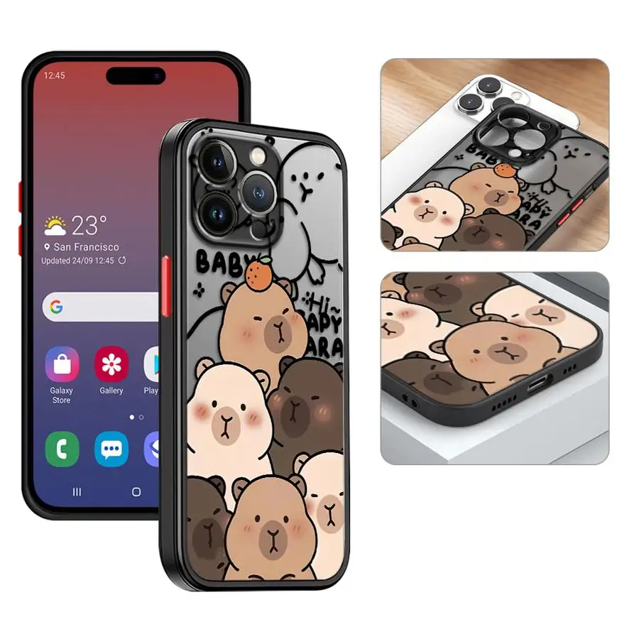 Adorable Capybara Design Phone Case - Stylish Protective Back Cover
