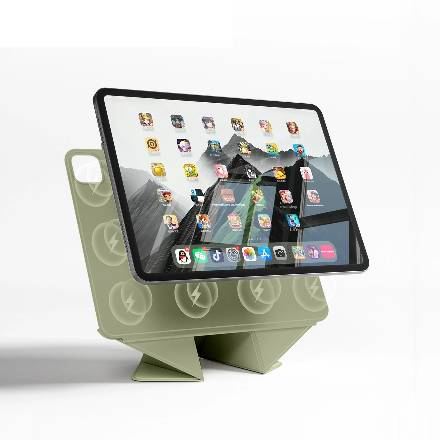2024 Magnetic Back Smart Cover with Split Buckle and Anti-Bending Design