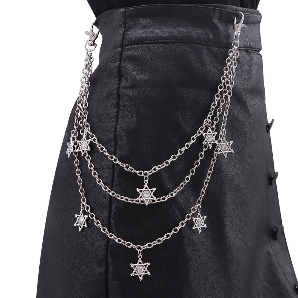 Metal Chain Jeans Pants Hip Hop Style Accessory