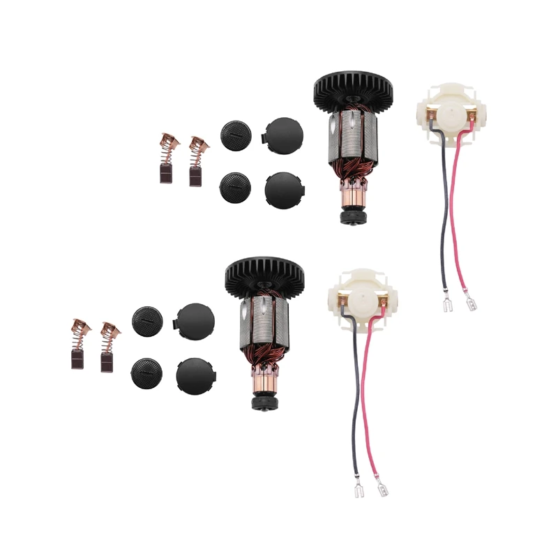 

Promotion! 2 set Brush Holder+Caps+Cover+Brushes+Armature for MAKITA CB430 BGA450 BGA452 DGA452 DGA452RMJ DGA452SFE DGA452FE3