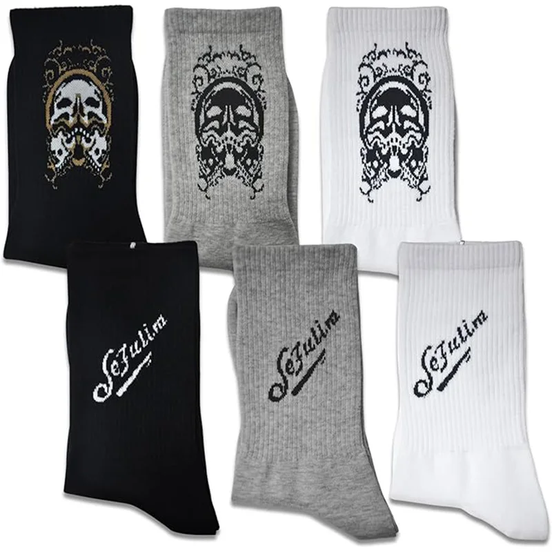 sefulim Athletic Socks ，6 Pair Pack Socks Cushioned Athletic Sports Crew Socks for Men & Women