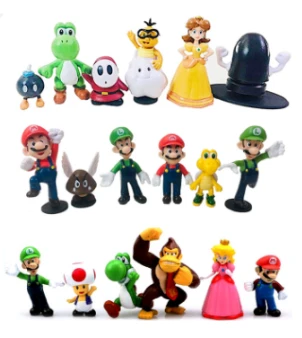 18 teile/satz Super Mario Bros Action-figuren Anime Modell Puppe Luigi  Yoshi Bowser Sammlung Ornamente Kinder Spielzeug Geburtstag Geschenke -  AliExpress