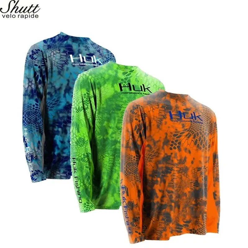 

HUK Fishing Shirts Long Sleeve Uv Protection Clothing Mens Outdoor Summer Jersey Upf 50 Clothes Performance Breathable Fishing