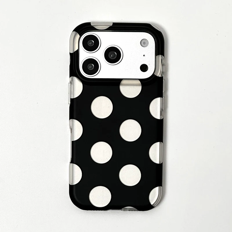 Chic Love Polka Dot Textured Soft Silicone Shockproof Phone Case