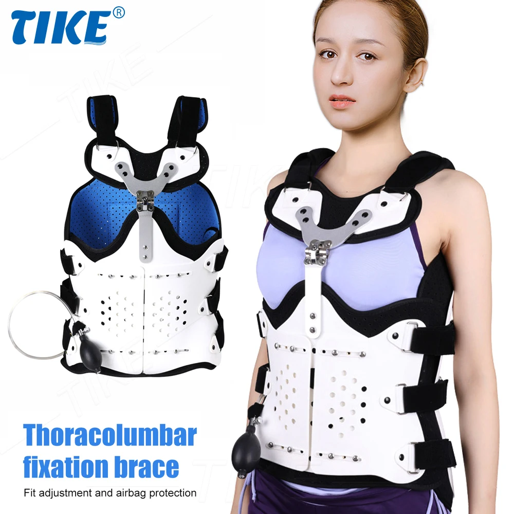 TIKE TLSO 팽창식 흉추 고정 척추 조절식 등 버팀대, 척추 후만증 수술 후 굽은 등 지지대