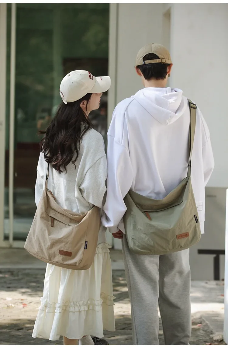 Women Men Shoulder Crossbody Bag Large Canvas Messenger Bags