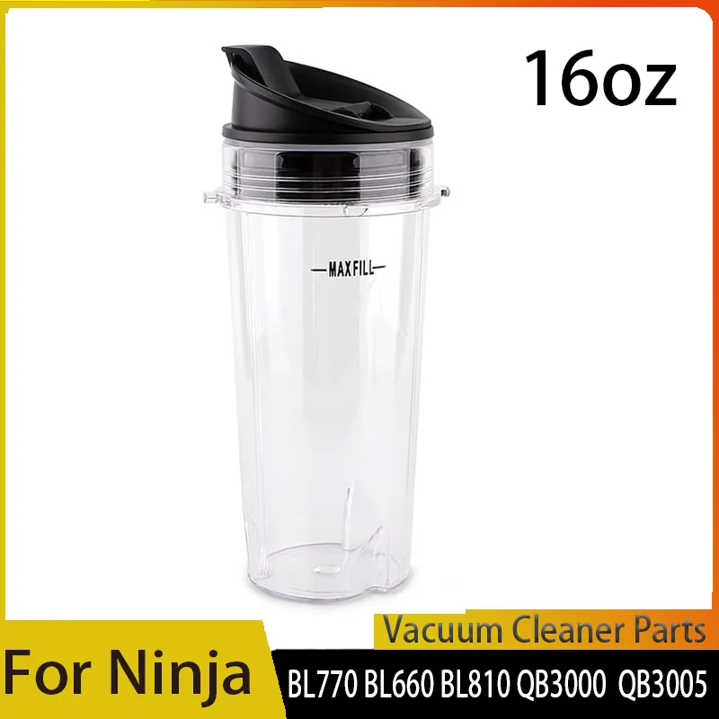 2 Pack 16Oz Replacement Cups Replacement Accessories For Ninja QB3001SS Fit  Compact Personal Blender, With Lids - AliExpress