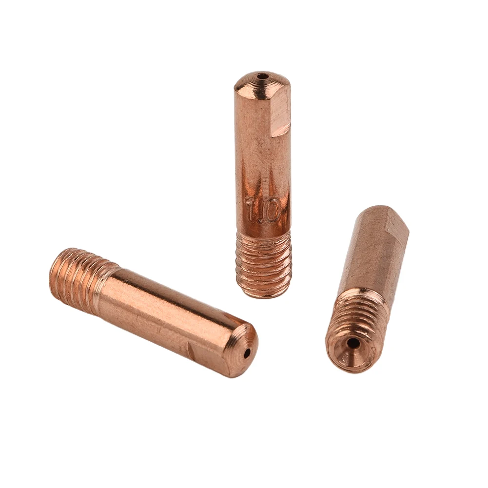 MB15AK Welding Contact Tips 0.6-1.2mm Thread M6 10pcs for Style Torches MIG/MAG Welder Torch Consumables Power Tools