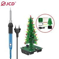 JCD 3D xmas Tree Soldering Practice Electronic Science Assembly Kit 3 Color/ NoFlashing LED PCB DIY Electronics Solder iron Kits 1