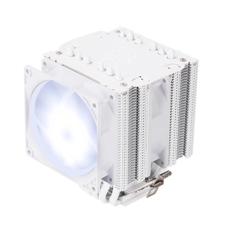 Z135 All White CPU Cooler With 6 HeatPipes Support 1700/1200/115x