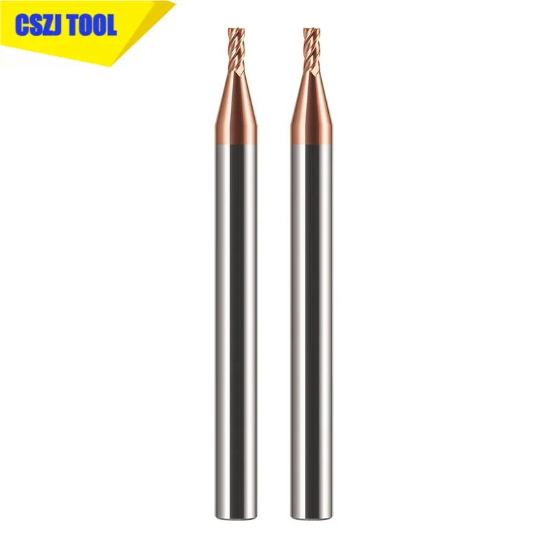 

Decimal Point End Mill HRC55 CNC Cutter Tools 4 Flute D1.1-D5.9mm Carbide Tungsten Steel Milling Cutter 4 6 Shank Milling