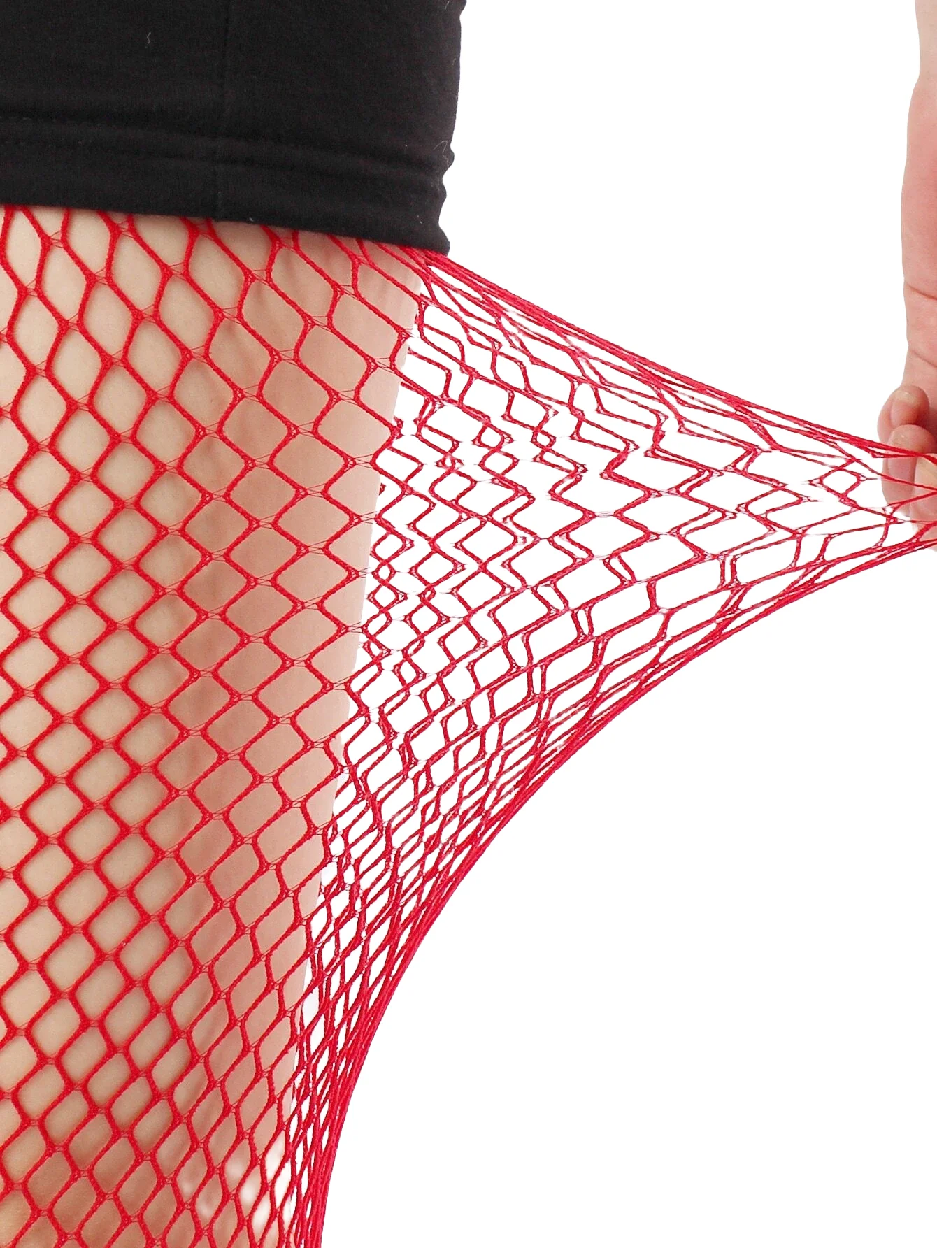Fußlose Netz-Knöchelstrumpfhose für Damen, Übergröße, hohe Taille, hohe Dehnbarkeit, große Netz-Leggings, Strümpfe können 100 kg tragen – Detail 10
