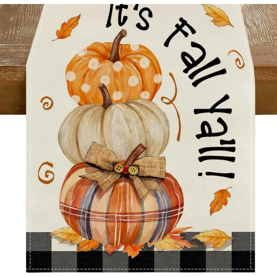 Fall Pumpkin Table Runner 1