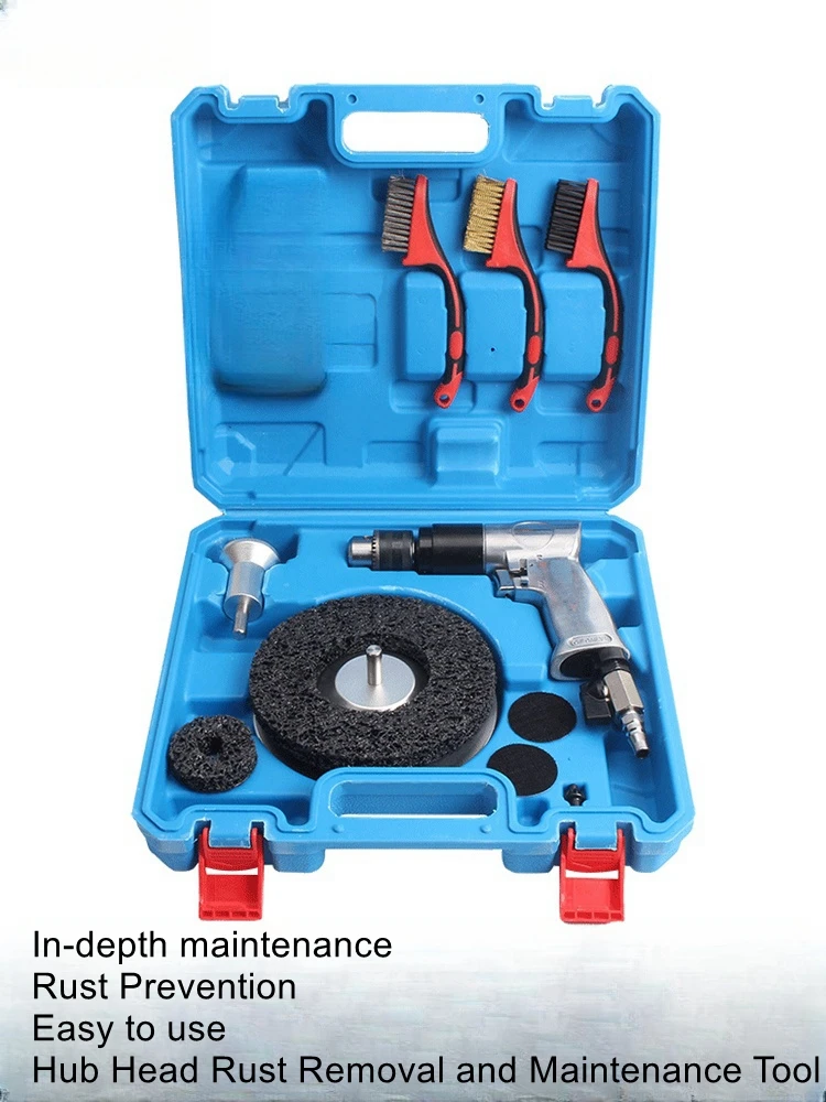 Car Wheel Hub Axle Head Descaling Wheel Hub Steel Rim Rust Prevention Sanding Machine Brake Disc Rust Removal Maintenance Tool