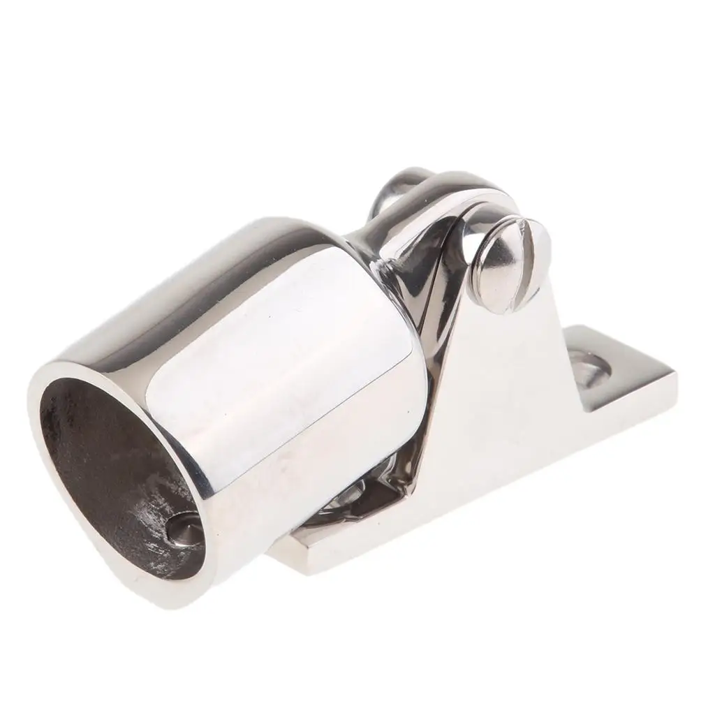 

Polished Stainless Steel Eye End Deck Hinge Bimini Top Fitting Hardware 25mm