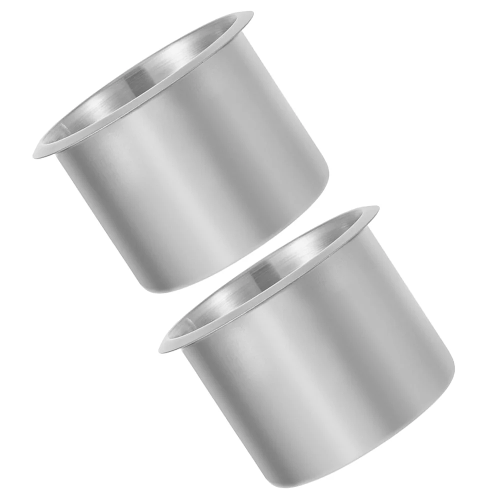 

2pcs Cup Holders Stainless Steel Cup Drinks Holders RV Boat Recessed Cup Holders