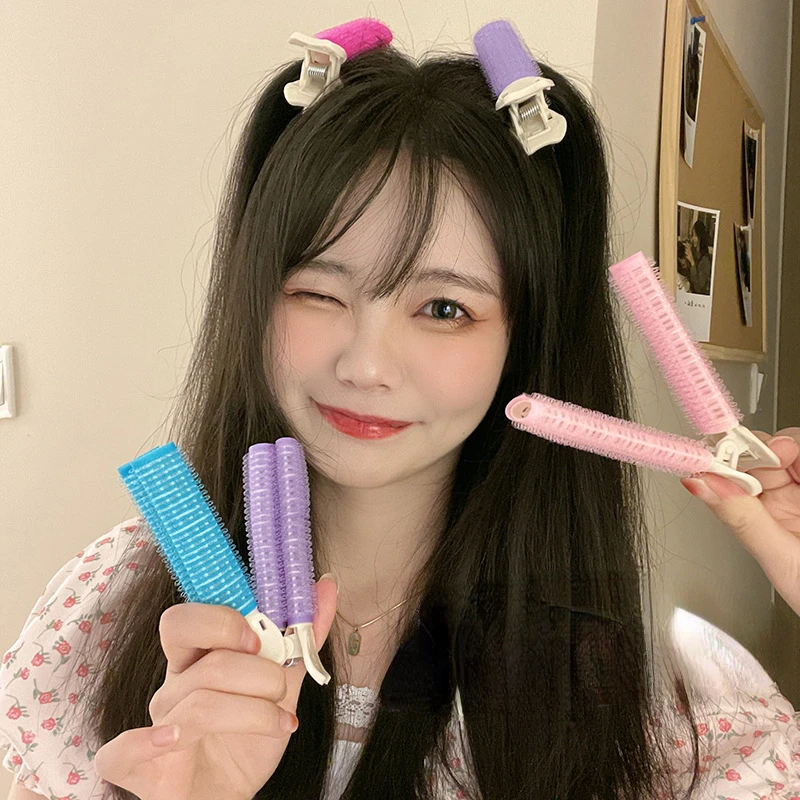 

1/2pcs/set Korean Fluffy Lazy Clips Hairpins Curling Hairpin Bangs Fixed Shape Geometric Exquisite Fashion Hair Accessories Pink