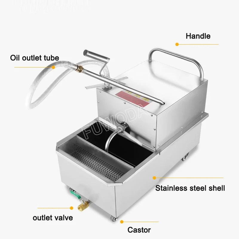 Commercial Cooking Food Oil Filter Machine Stainless Steel KFC Cooking Oil Filter Cart Fryer Deep Fryer Filter Machine 4