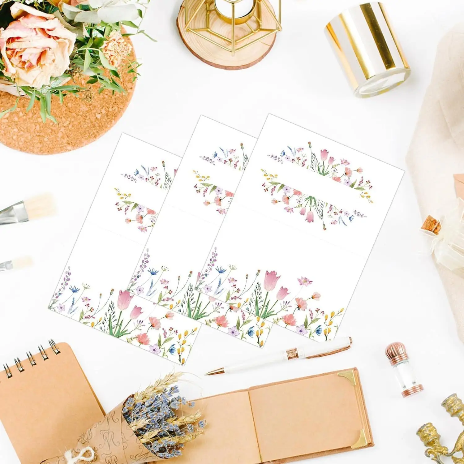 20/50/100 Stück Blumen-Pflanzen-Tischkarten für Hochzeiten, Bankette, Geburtstage, Klassenkameraden-Partys und Kindersitzplatzkarten – Detail 7