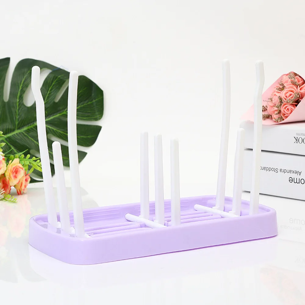 Bottle Dry Rack Baby Bottle Drain Drying Racks Blue Pink Baby Cleaning Dryer Drainer Storage Drying Rack