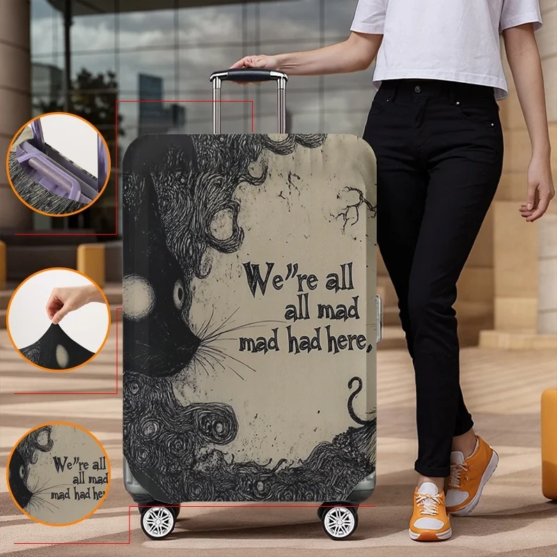 고양이 무늬 수하물 보호 커버, 18-32인치 수하물 커버, 수하물 손잡이 장갑, 여행용 액세서리에 적합