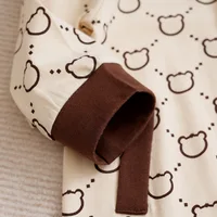 0-18m Newborn Clothing Cute Little Bear Full Print Cotton Comfortable And Soft Spring And Autumn Long Sleeved Baby Jumpsuit 5