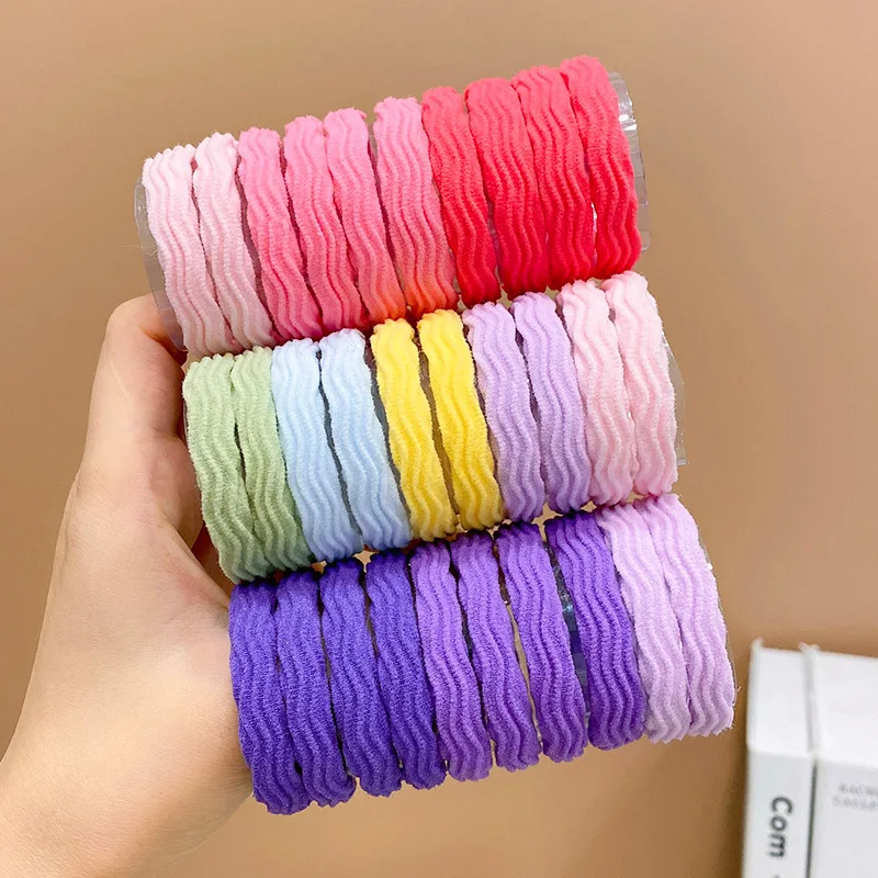 

10 Pcs Candy Color Cute Elastic Hair Rubber Bands Children Girls Kid Scrunchie Accessories Tie Hair Ring Rope Headdress Headwear