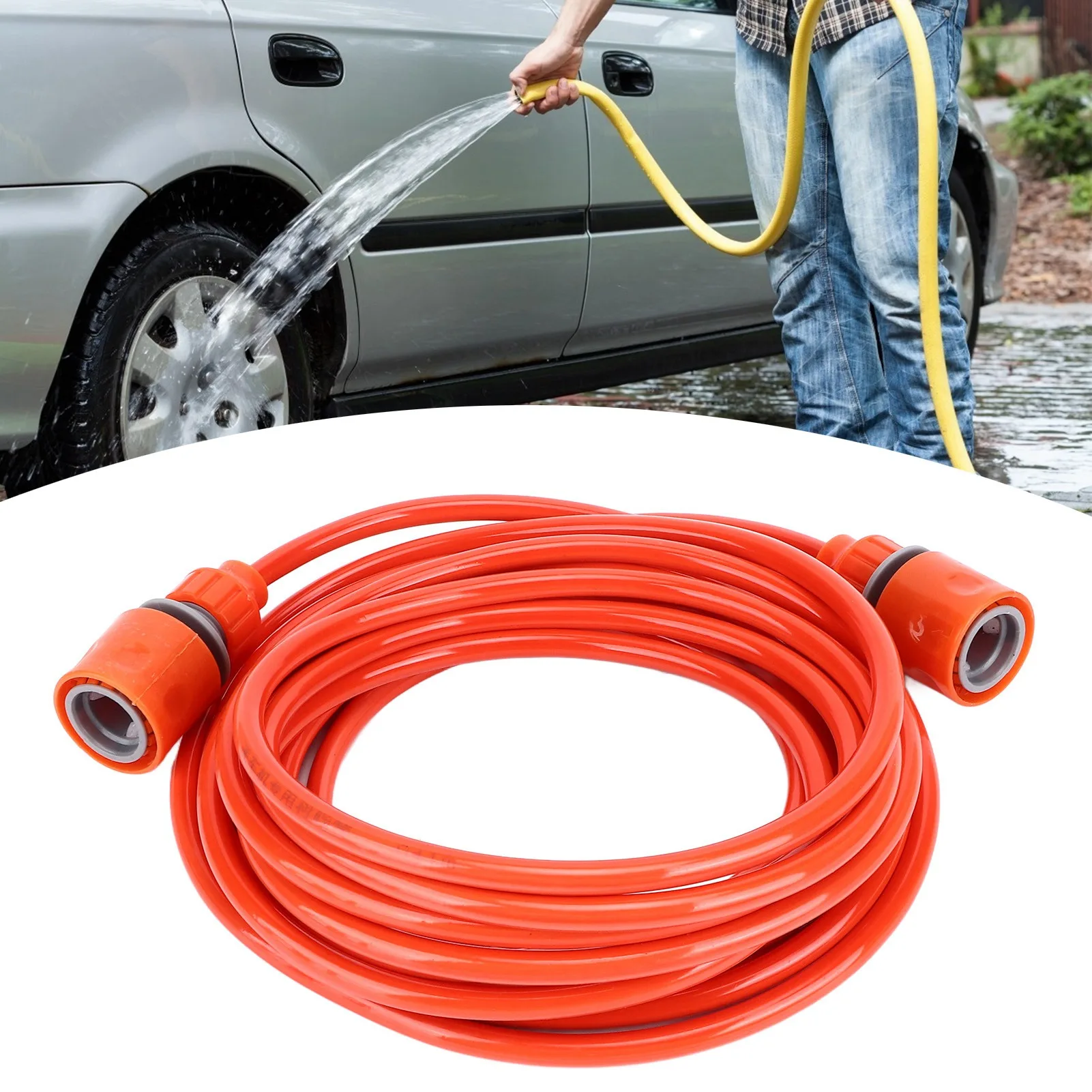 Tubo Da Giardino Ad Alta Pressione 5 Metri - Antigelo, Resistente All'Usura, In Plastica Flessibile Con 2 Torri Di Irrigazione, Portatile E Antitorcimento