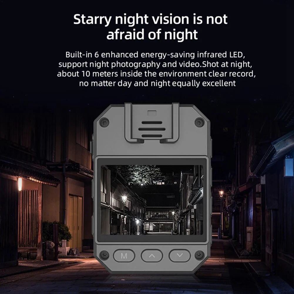 

1080P Video Recorder Camera Wearable HD Body Camera with Night Vision 6-8 Hours Battery Life Law Enforcement Guard