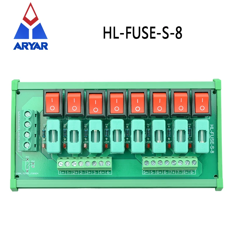 Enhanced Power Distribution Module with Integrated Switch and Fuse Protection - DIN Rail Mount