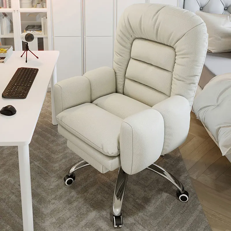 

Kawaii White Computer Desk ArmChair Lounges Reclining Individual Luxury Executive Chair Gamer Cadeira Eiffel Furniture Offices