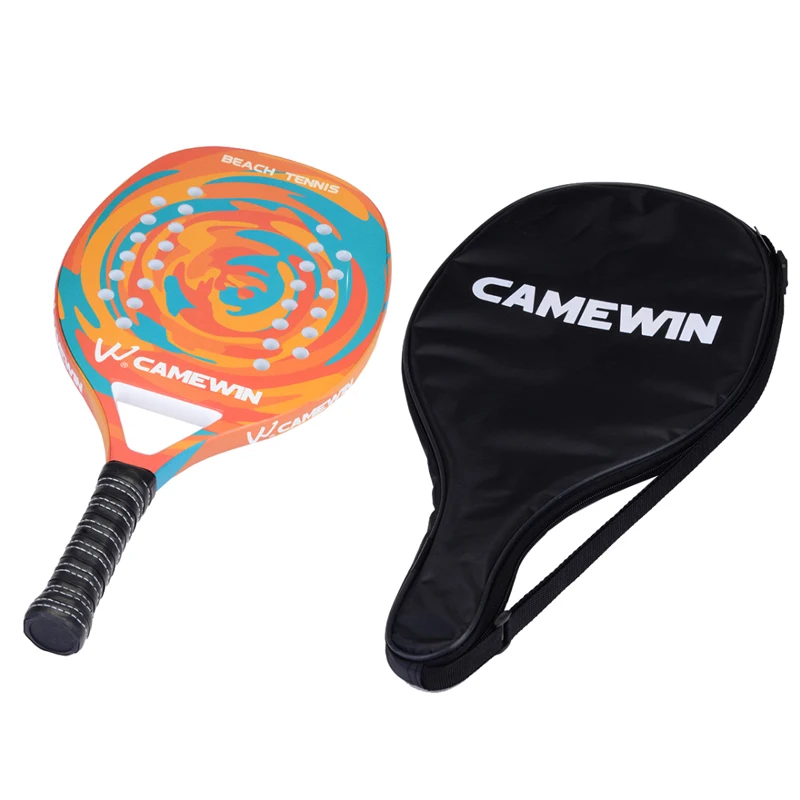 2 Pieces One Pack High Quality Carbon and Glass Fiber Beach Tennis Racket with 2 Rackets 2 Racquet Bags