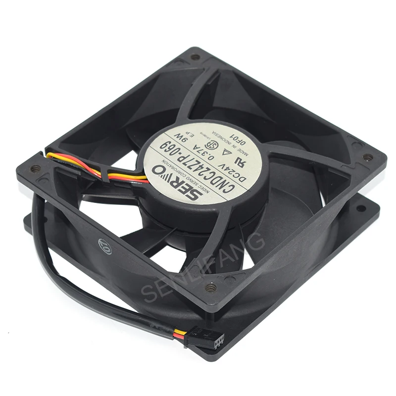 Bem Testado Quadrado 120*120*38 mm Inversor Ventilador de Refrigeração 12cm 12038 Cndc24z7p069 Dc24v 0.37a 9w Pinos Refrigerador - Imagem 6