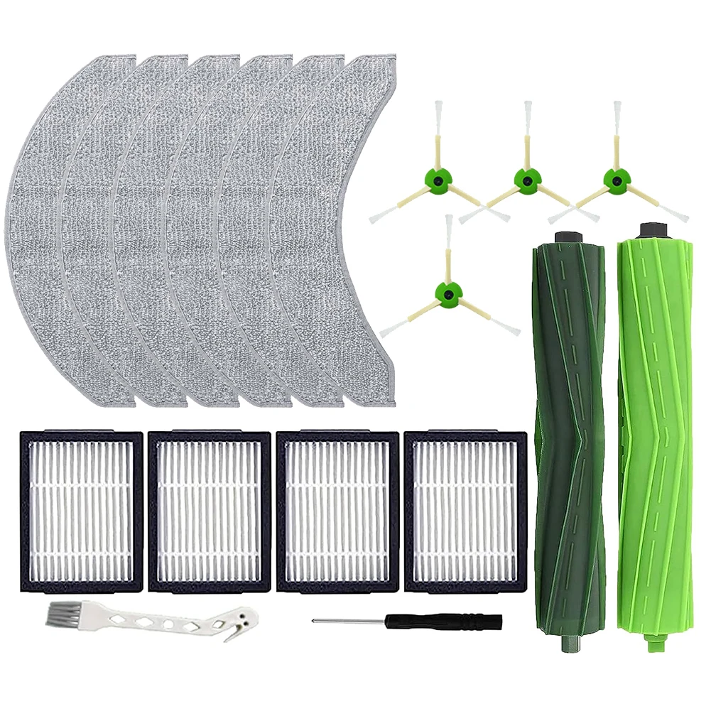 

Durable Rubber Brush Mopping Pads Cleaning Brush Filters Kit Combinations Replacement Rubber Brush Side Brushes