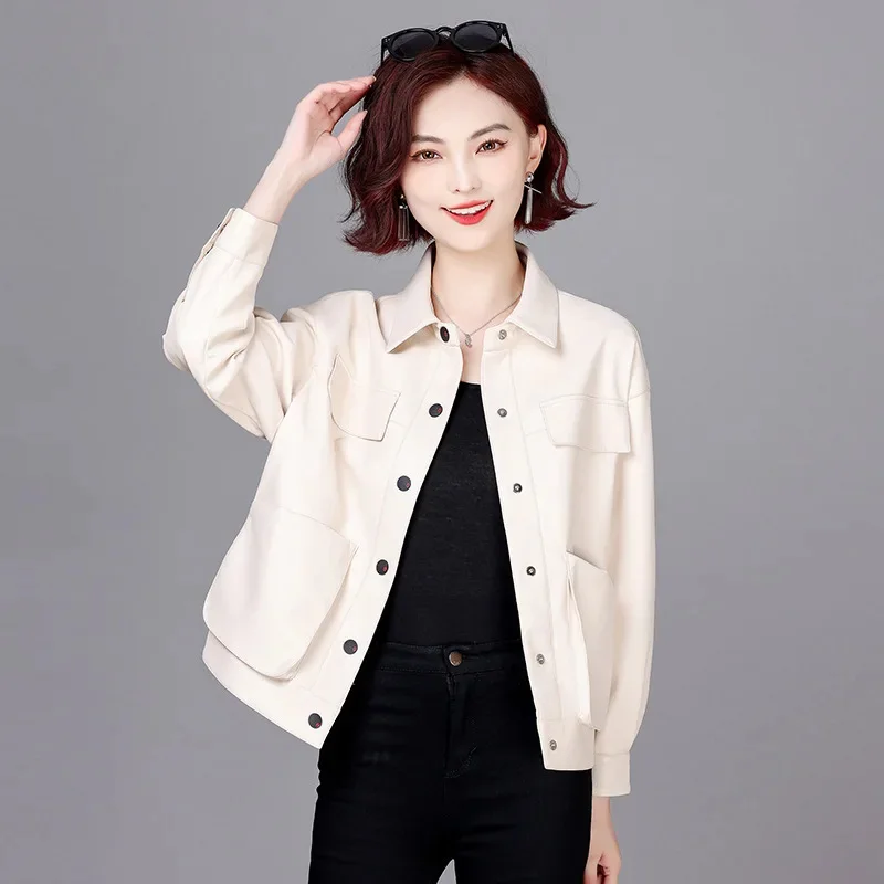 

Women's Leather Jacket 2023 Genuine Coat Real Women