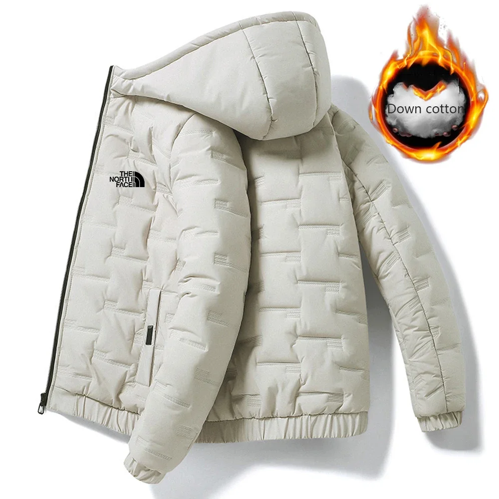 Men Woolen Coat Street fashion men's winter short style thick warm cotton coat hooded cotton jacket