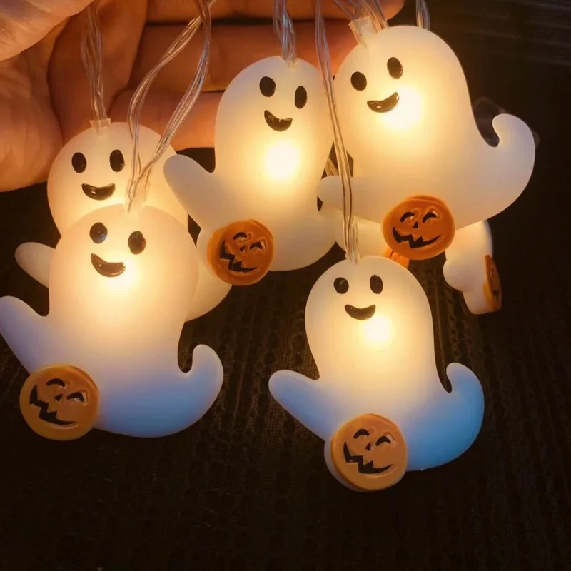

Halloween LED String Lights Ghost Fairy Lights 10/20/30 LEDs String Lamp Happy Halloween Party Horror Decoration For Home Garden
