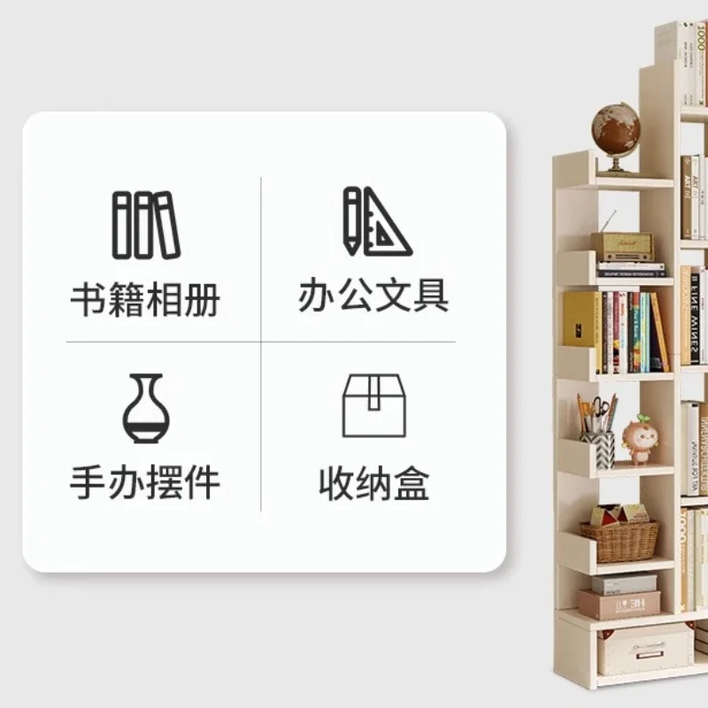 Bookshelf Kids Child Storage Cabinet Children Bookcase Bookstore Accessories Book Shelf Furniture Organize Toys White Meuble