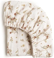 Drap-housse de berceau pour bébé, 2 pièces, housse de matelas à langer pour nouveau-né, imprimé solide, respirant, draps-housses, berceaux, housse de matelas 3