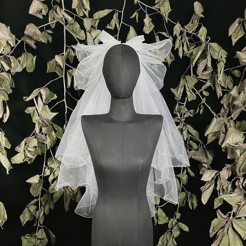 Bridal Veil Little Head veil Hair Dresses Butterfly