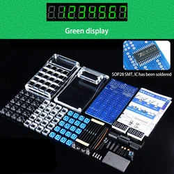 LED Digital Display Calculator DIY Electronic Kit for Educational and Practical Training (Green)